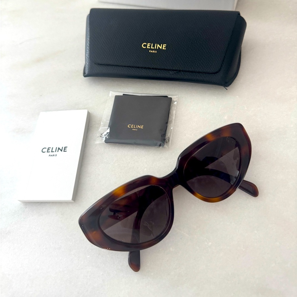 Celine Thelios Tortoiseshell cat eye sunglasses